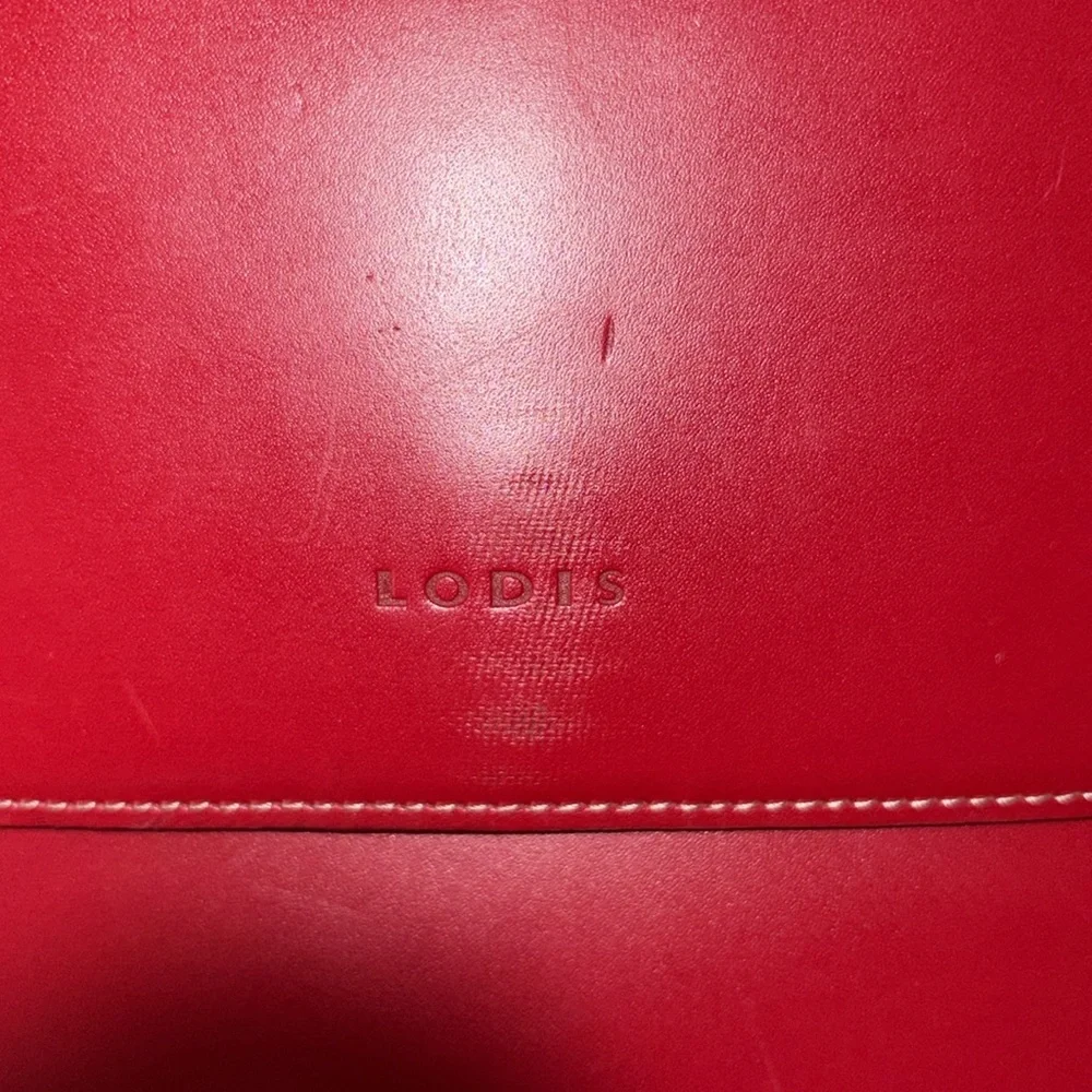 Lodis Crimson Leather Laptop Case